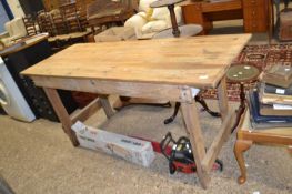 Large rectangular pine kitchen table