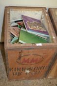 Tea chest with a quantity of hardback books, mainly children's