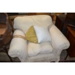 Large armchair with fabric covering