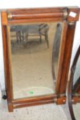 Art Nouveau style rectangular mirror in wooden frame