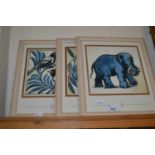 Set of three prints by William Demorgan published by the VNA