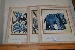 Set of three prints by William Demorgan published by the VNA