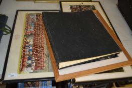 Photo album and number of framed photographs including framed school photo of St Marys Wantage,