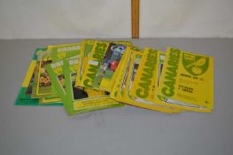 A collection of 1970s-1980s Norwich City Canaries Matchday Programmes