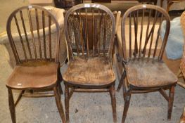 Three dining chairs