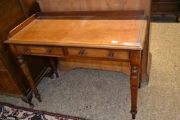 Edwardian two drawer kitchen table on turned legs