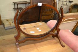 Dressing table mirror in oval frame