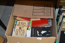 Box containing a quantity of paperback and hardback novels