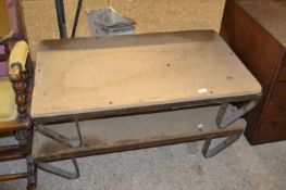 Two rectangular tables on metal legs