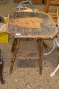 Bamboo table, distressed