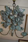 Candelabra with metal flowers and two sconces