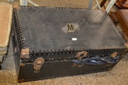 Vintage trunk with linen