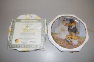 Just Married Franklin Mint collectors plate with certificate