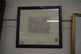 W.F.Greaves (British, 20th century) 'Elm Hill', pencil on paper, signed, 5x6.5ins, framed and