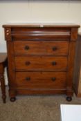 Victorian mahogany Scotch style chest of four drawers, 110cm wide