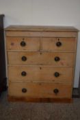 19th Century pine five drawer chest, 100cm wide