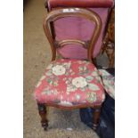 Victorian mahogany framed dining chair