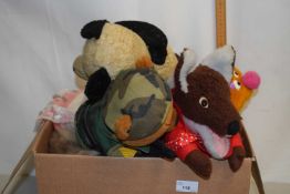 Quantity of assorted soft toys to include Fozzy Bear and others