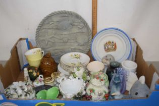 Mixed Lot: Assorted ceramics to include tea wares, trinket boxes, preserve jars etc