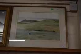 Watercolour, view from Beachy Head