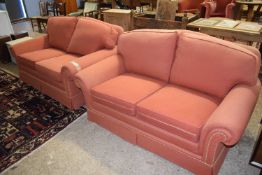 Pair of two seater sofas