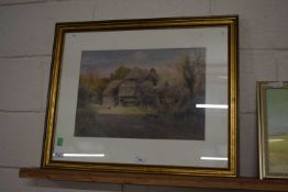 J.R. Goodman (British, b.1870), "The Old Barn", watercolour, signed, 13.5x19ins, framed and glazed.