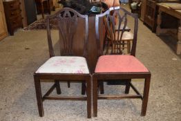 Two Georgian style dining chairs