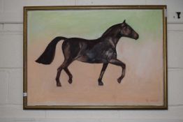 Study of a horse, oil on canvas in gilt frame