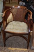 An Edwardian bow back chair