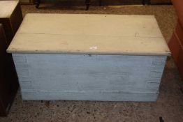 A painted pine blanket box