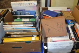 Two boxes of mixed books to include aircraft and flight interest