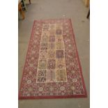 A modern patterned floor rug