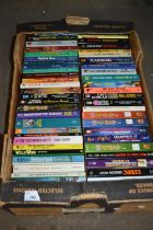 Box of paperback books