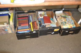 Three boxes of mixed books to include a range of children's books