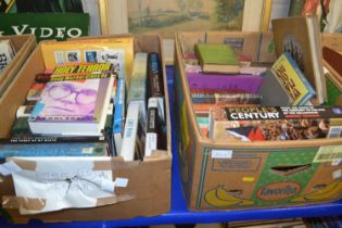 Two boxes of mixed books to include various biographies and others