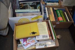 Three boxes of mixed books