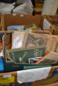 Two boxes of books, motorcycle interest and others