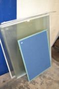 Mixed Lot: Shower screen and wall mounted pin boards