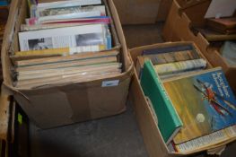 Two boxes of mixed books, maps etc