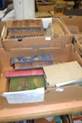 Two boxes of books to include vintage leather bound Bibles