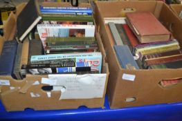 Two boxes of mixed books to include religious interest
