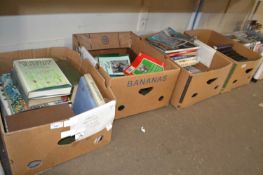 Four boxes of mixed books to include motorcycle interest