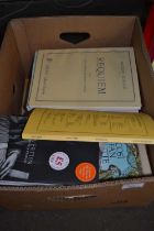 Box of books, musical scores and music interest