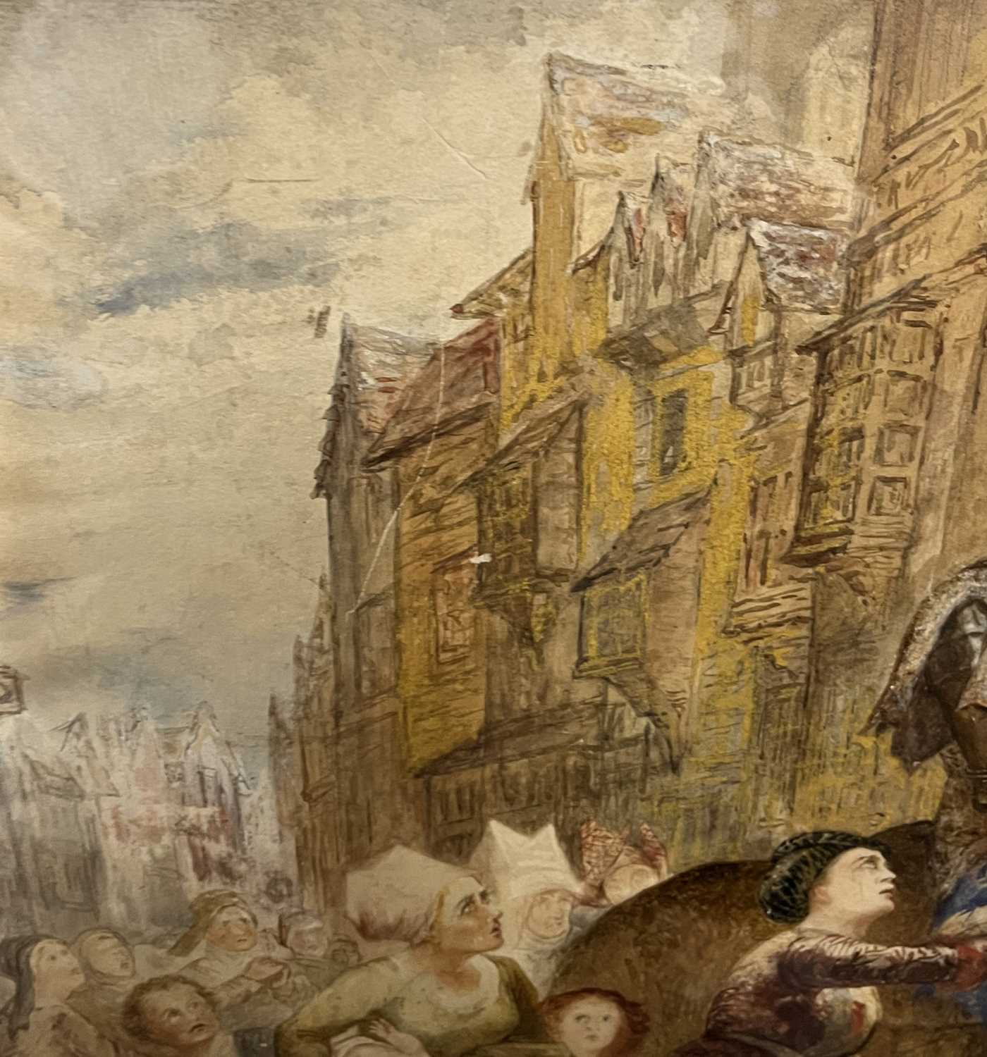 British School, 20th century, street procession scene (possibly Don Quixote), watercolour, - Image 8 of 9