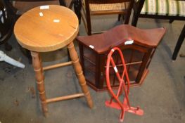 Small display cabinet, kitchen stool and a saddle rack (3)