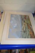 A group of various unframed pictures of rural and hunting scenes
