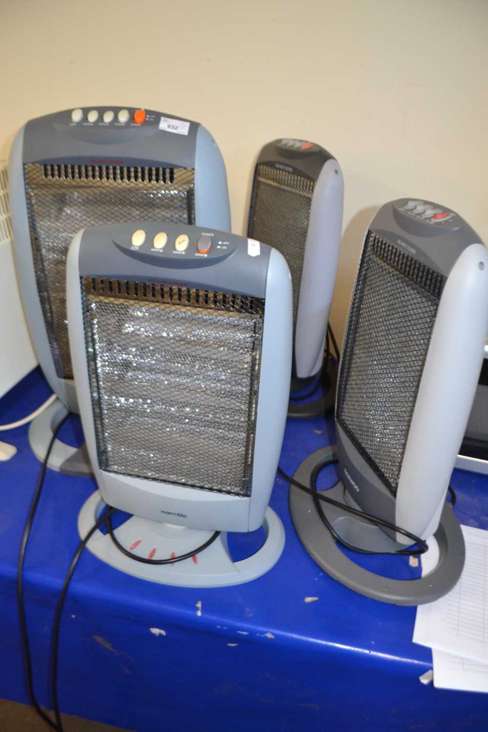 Four electric heaters