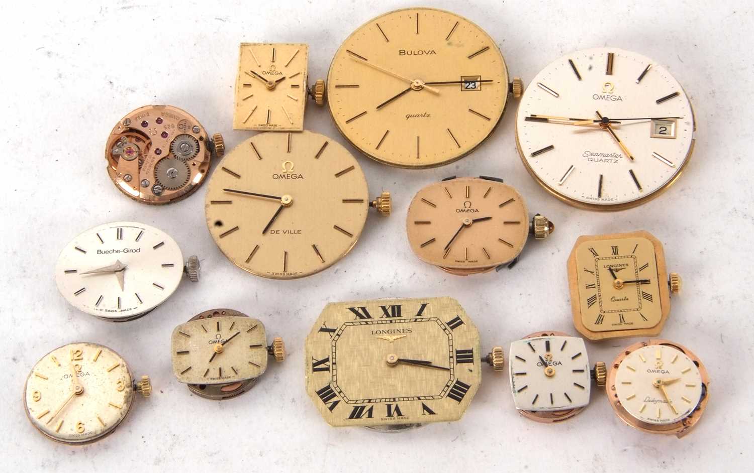 Mixed Lot: Various watch movements and dials, makers to include Omega and Longines - Image 2 of 2