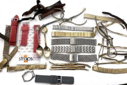 A mixed lot of various watch straps