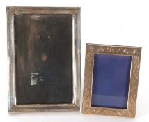 Mixed Lot: George V silver photograph frame of plain rectangular form Birmingham 1936, makers mark